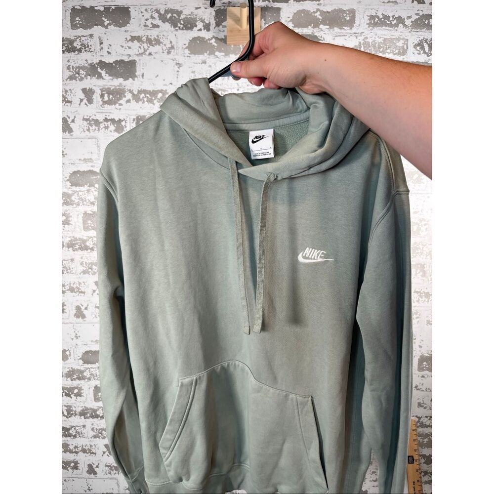 Nike | women green pullover hoodie with embroidered logo
